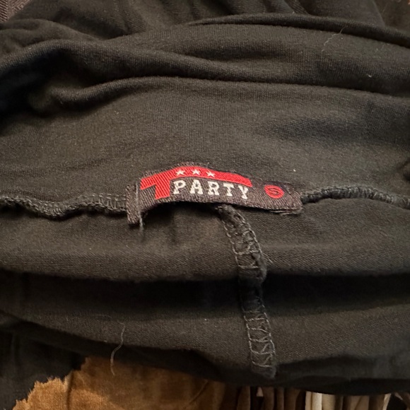 T Party Cowboy Fringe Black Skirt Size S - Picture 3 of 3